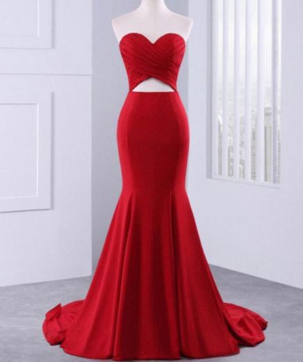 Vestido de gala vermelho 
