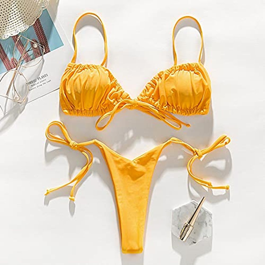 Moda Bikini Sexy para Mujer Conjunto De Bikini Sexy con Volantes