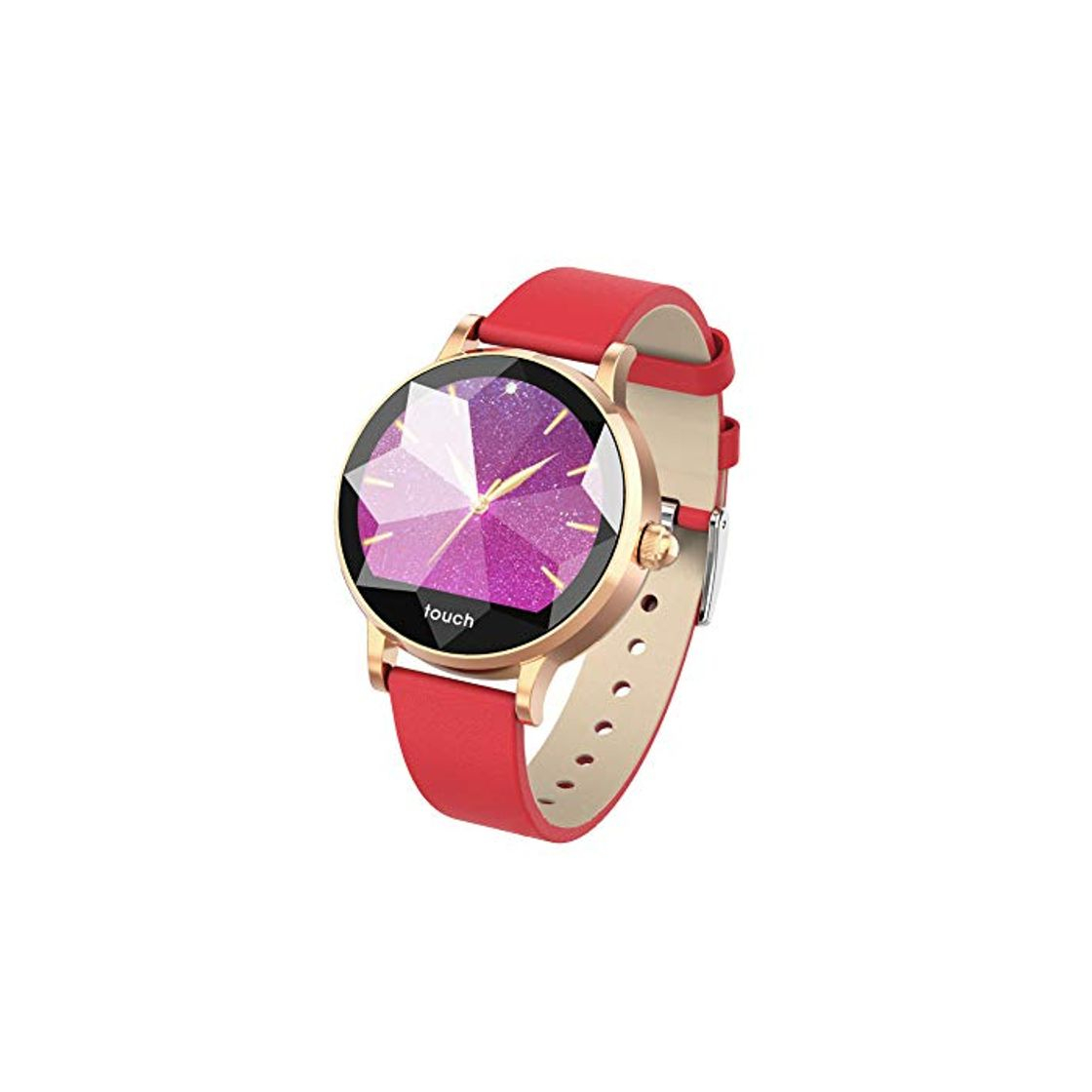 Fashion No/Brand Reloj inteligente para mujer con pantalla táctil redonda IP68, resistente al