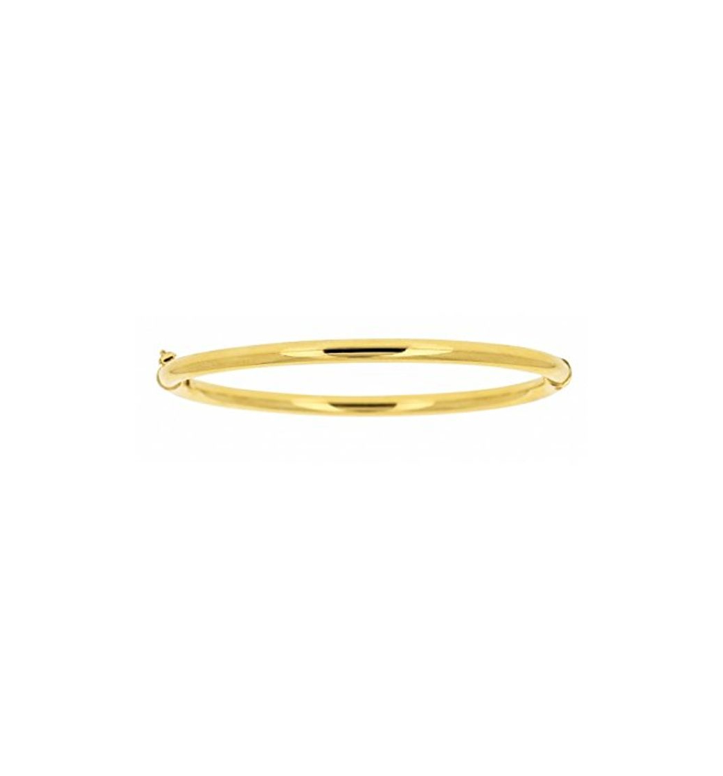 Belleza Pulsera Esclavo liso oro 750