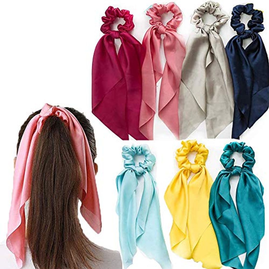 Fashion Schneespitze 7Pcs El Cabello con Lazo Accesorios