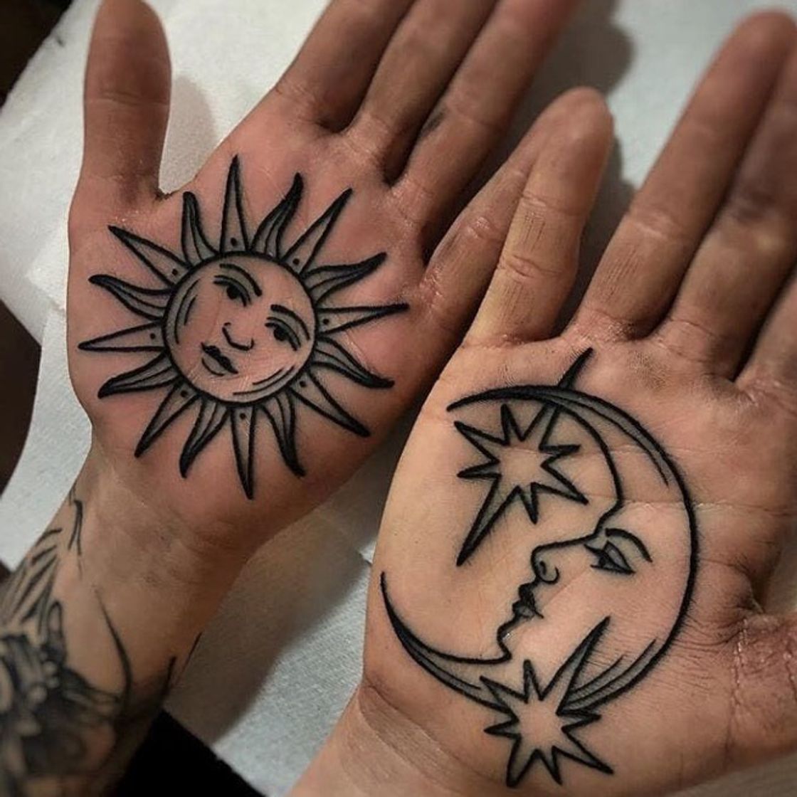 Fashion Sun and Moon - Tattoo 