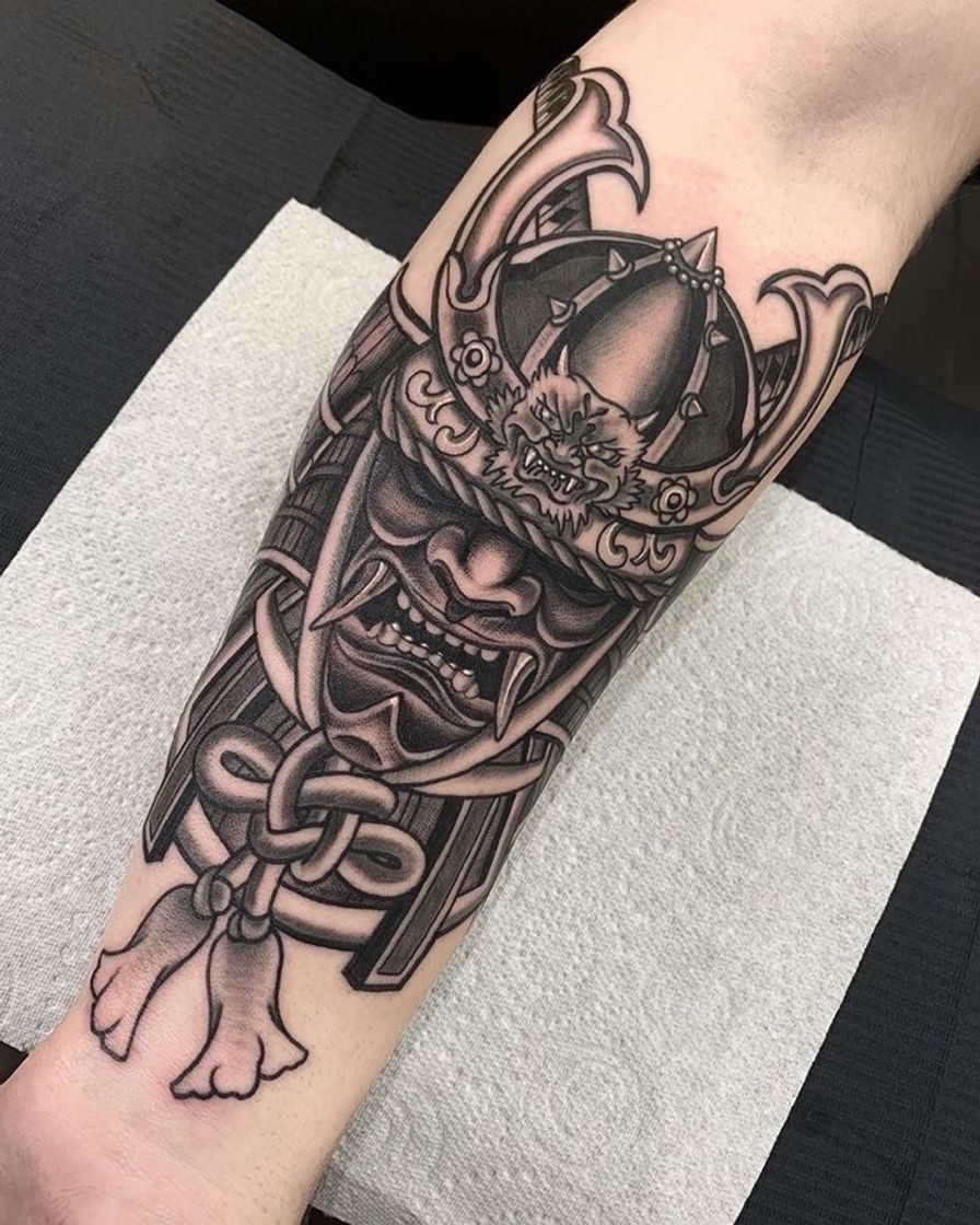 Fashion  Samurai Mask - Tattoos