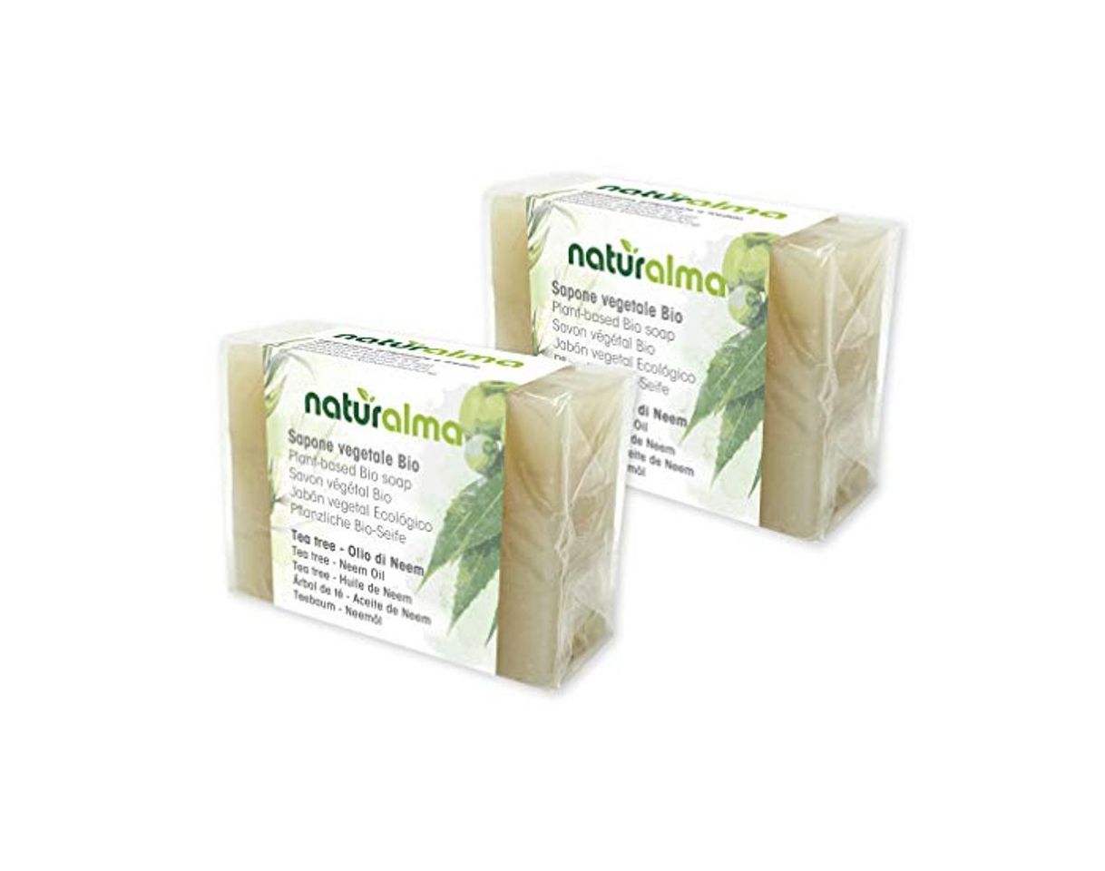 Product Jabón artesanal vegetal ÁRBOL DE TÉ Y ACEITE DE NEEM Bio 2 X 100g Naturalma baja temperatura vegetariano