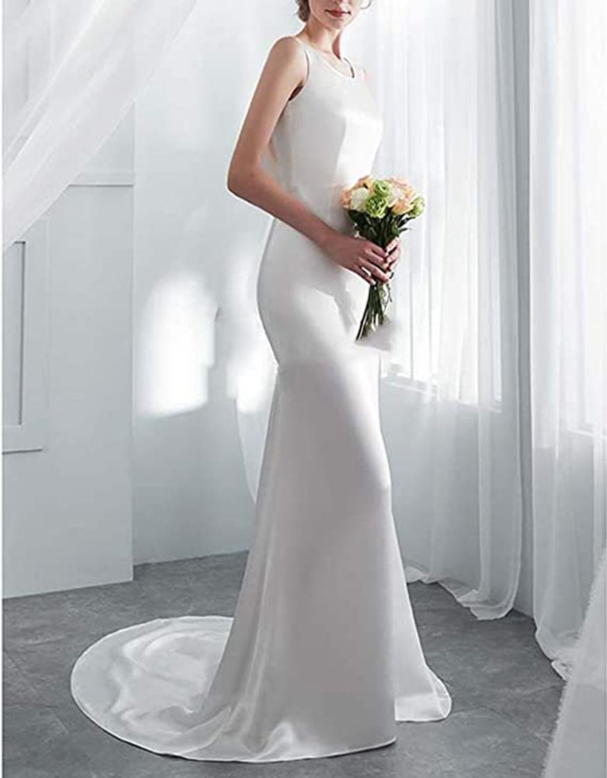 Fashion Bridal Mermaid Illusion Wedding Dresses B07M9MYMHS