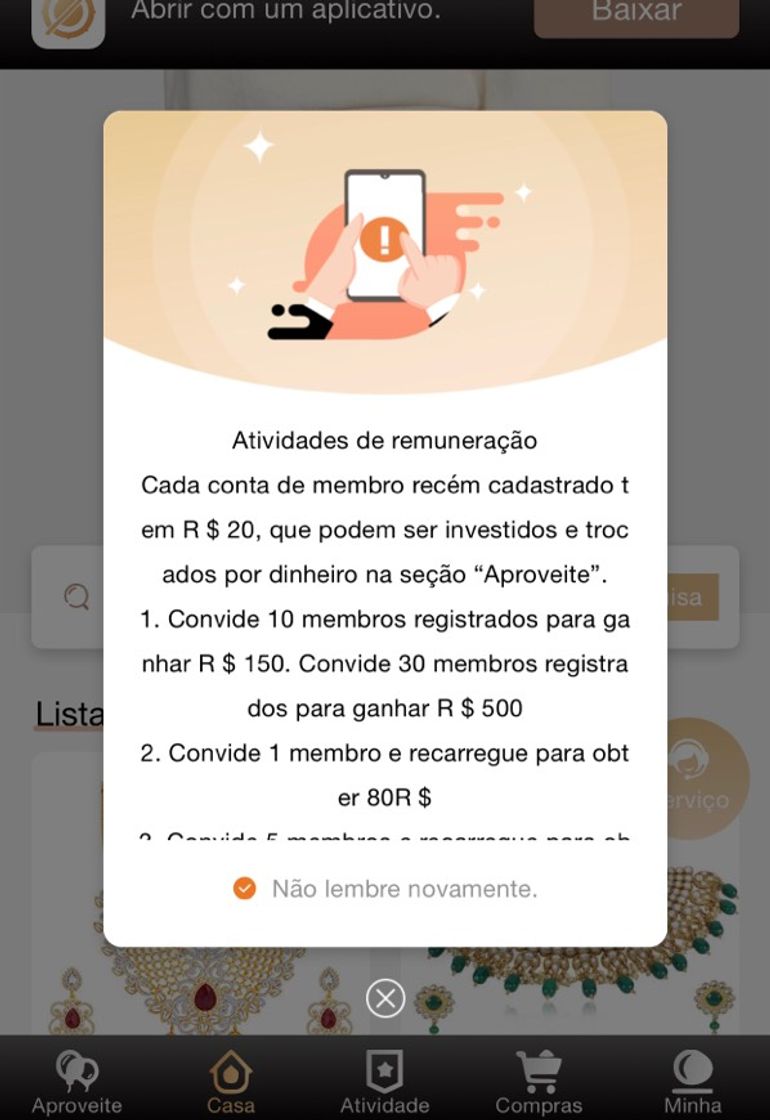 Aplicaciones App de loja pagando por indicações 