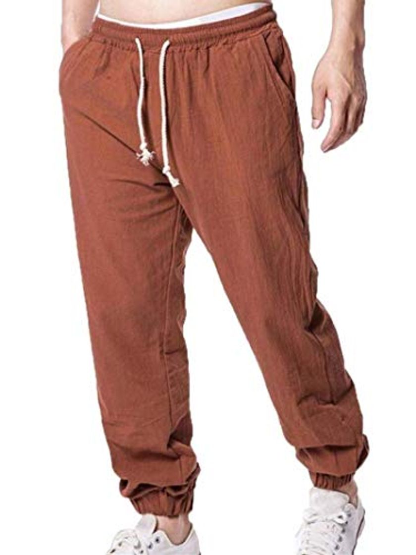 Fashion Pantalones Jeans Vaqueros Pantalón Algodón Hombre Calcas Dos Homens Com Cordao Pantalón Holgado Hombre Solids XXL Winered