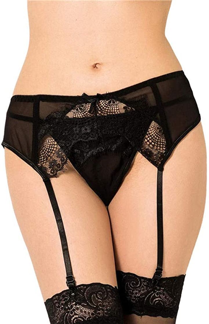Social ADOME Medias Liguero Sexy Mujer Lencería de Noche Ropa Interior con Tanga y Liga