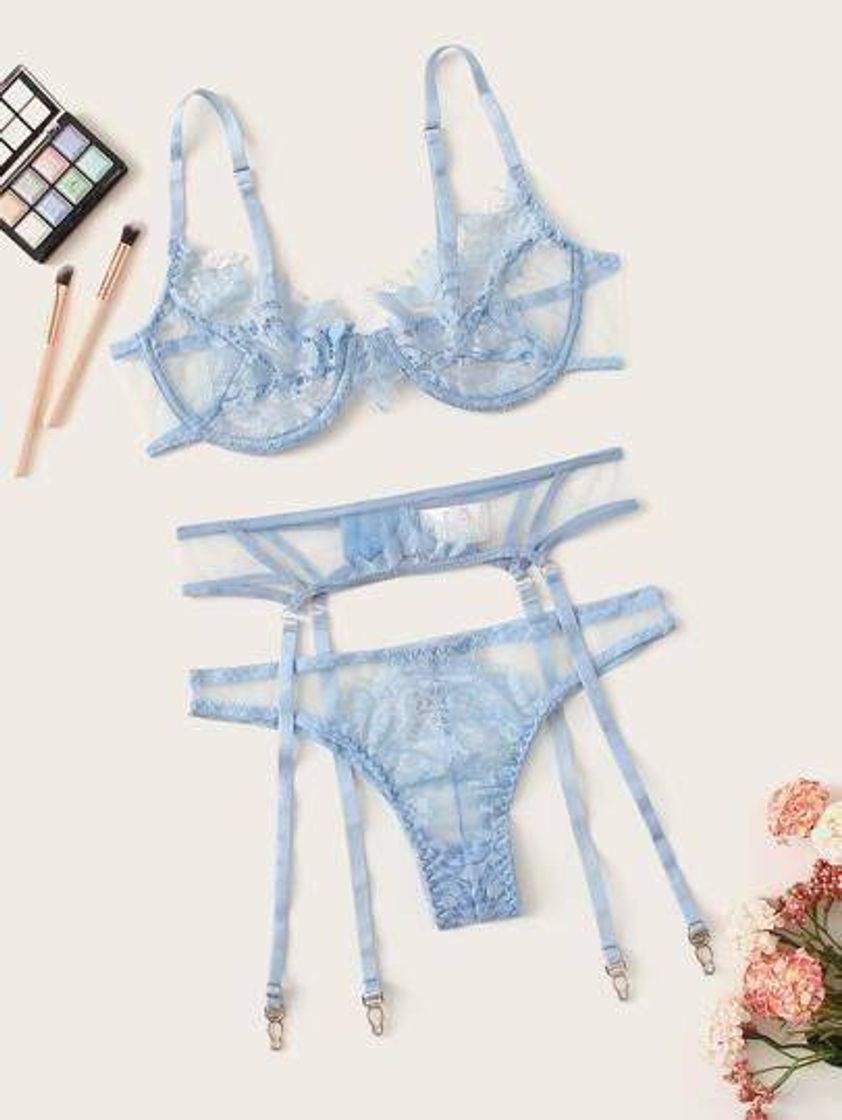 Fashion Lingerie azul pastel