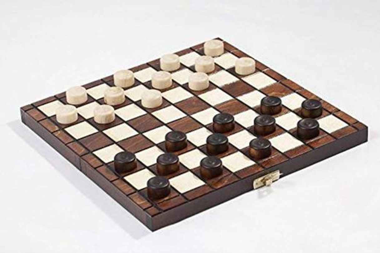 Social 25.4cm Tradicional Hechos A Mano De Madera Damas Damas Set