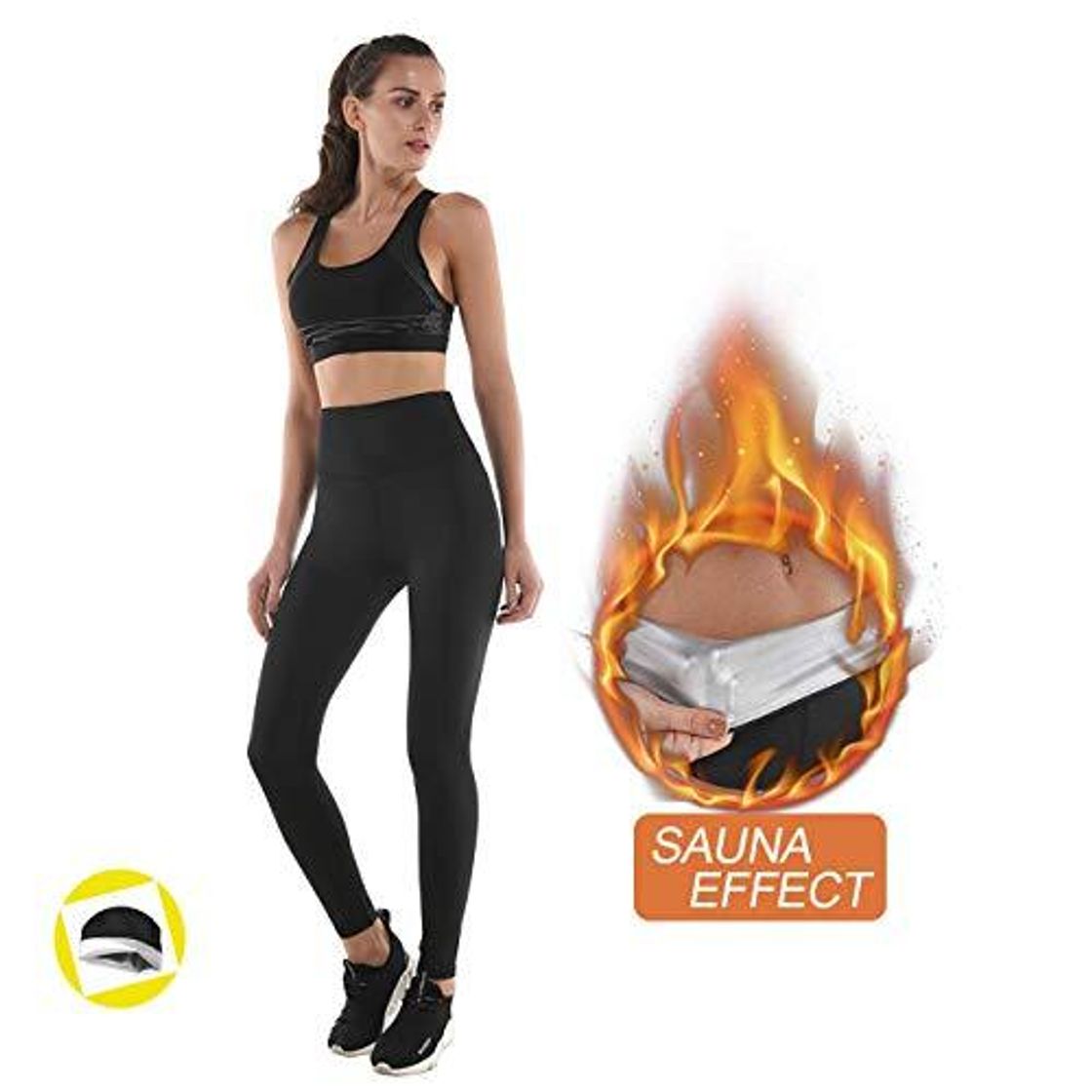 Fashion NHEIMA Pantalones de Sauna Adelgazantes Mujer NANOTECNOLOGÍA, Leggins Reductores Adelgazantes, Leggins Anticeluliticos