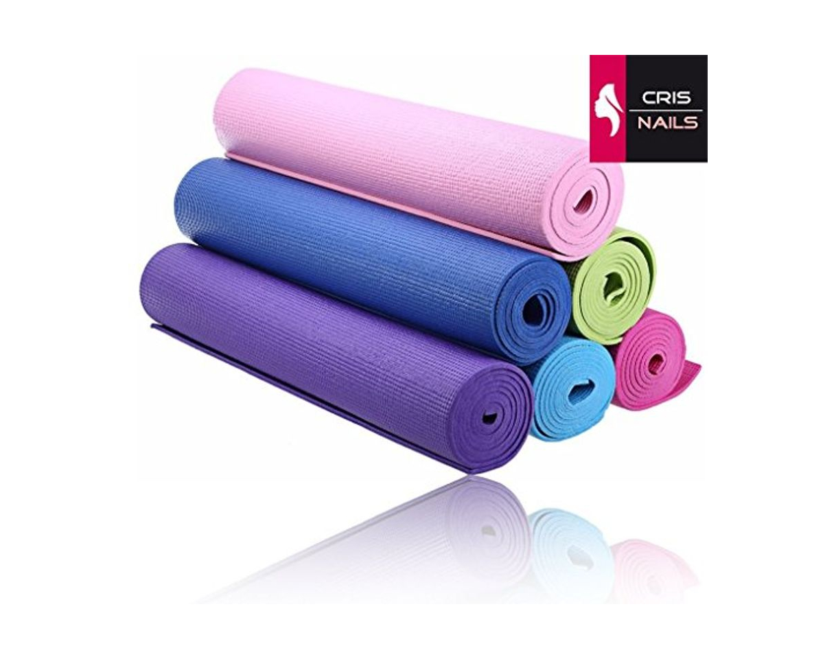 Productos Crisnails® Esterilla Fitness de Ejercicio, Alfombra de Yoga, Colchoneta de Gimnasia, Fino