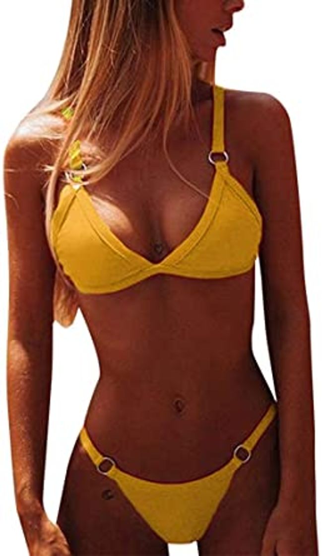 Producto CheChury Traje de Baño Mujer Biquini 2020 Bohemio Push Up Dos Piezas Conjunto de Bikini Brasileño Sexy Triángulo Bañadores Estampado Ropa de Playa para Verano