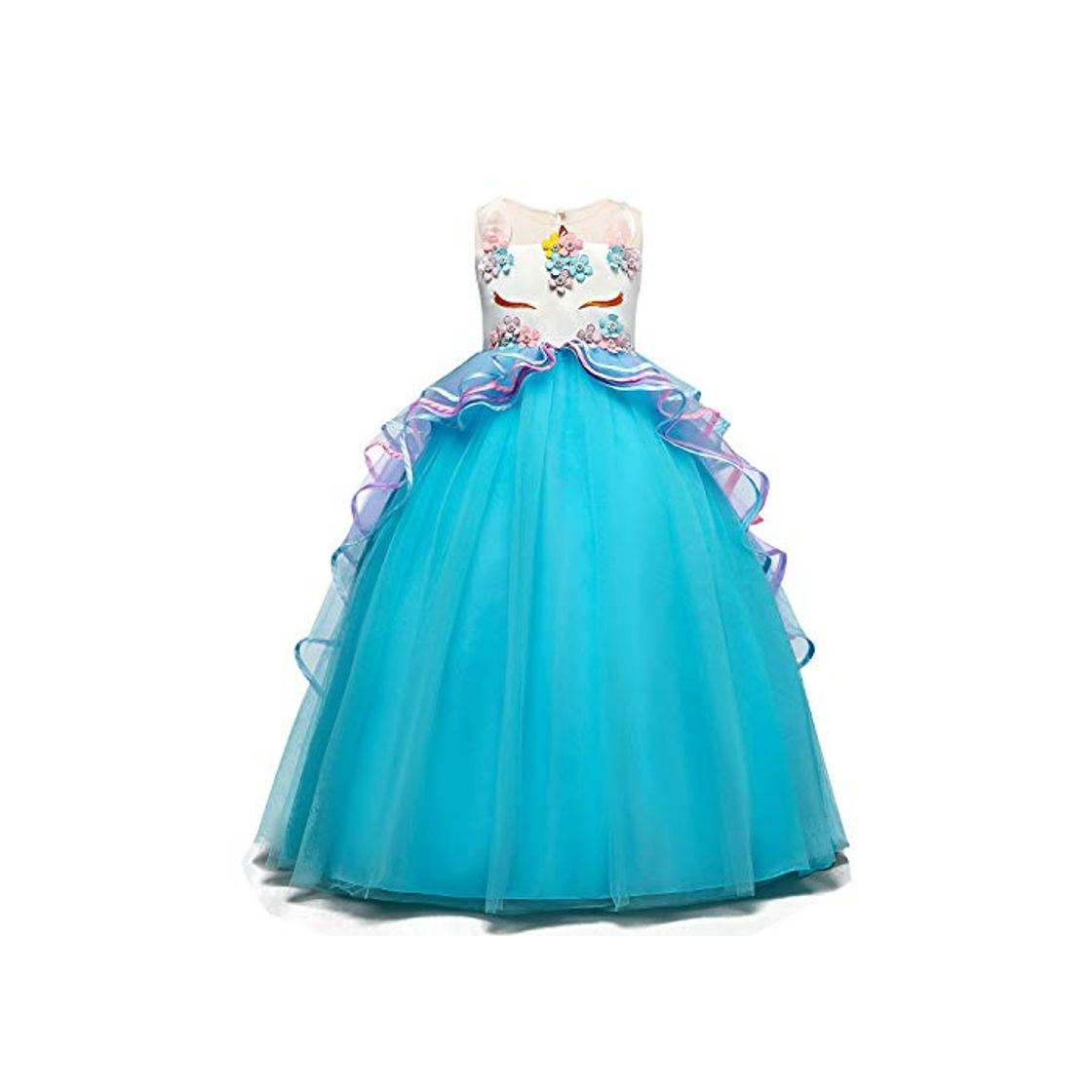 Moda TTYAOVO Vestido Elegante de Fiesta Ceremonia para Niñas Vestido Formal de Niña