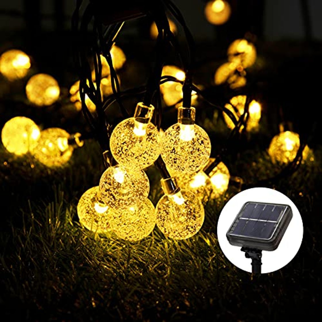 Producto Solar Luces Decorativas 40 LED 8M/26.3FT Impermeable Solar Bola de Cristal Luz