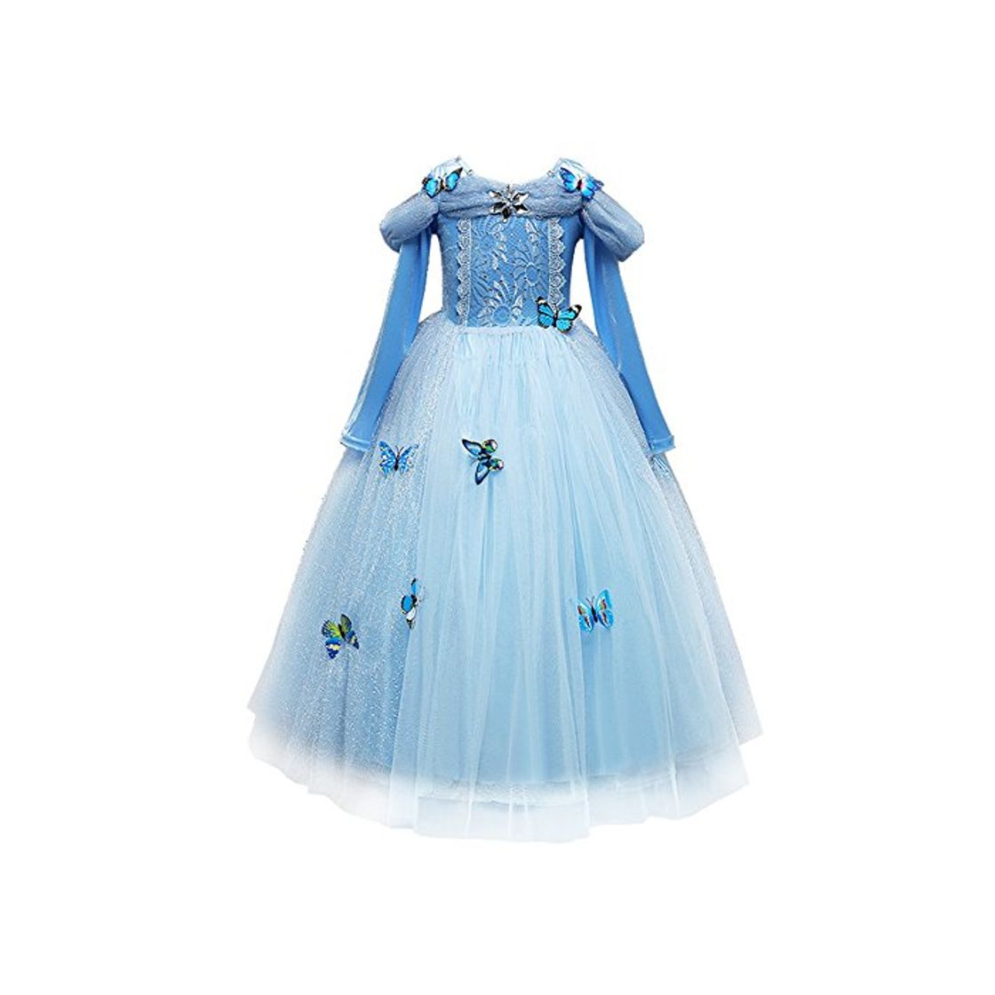 Moda OBEEII Cenicienta Disfraz Cinderella Carnaval Traje de Princesa Cuentos Infantiles para Halloween