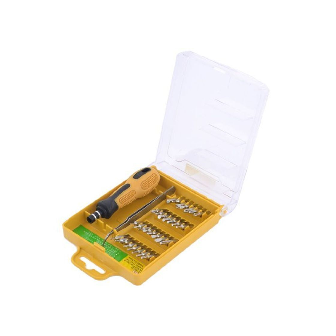 Preto amarelo aperto antiderrapante Ferramentas Phillips Hex Bits chave de fenda 32 em 1