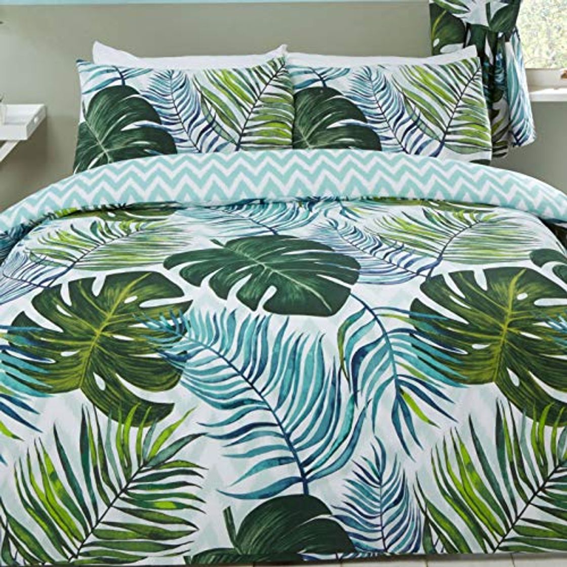 Social Price Right Home Juego de Funda nórdica Doble y Funda de Almohada Palmeras Tropicales