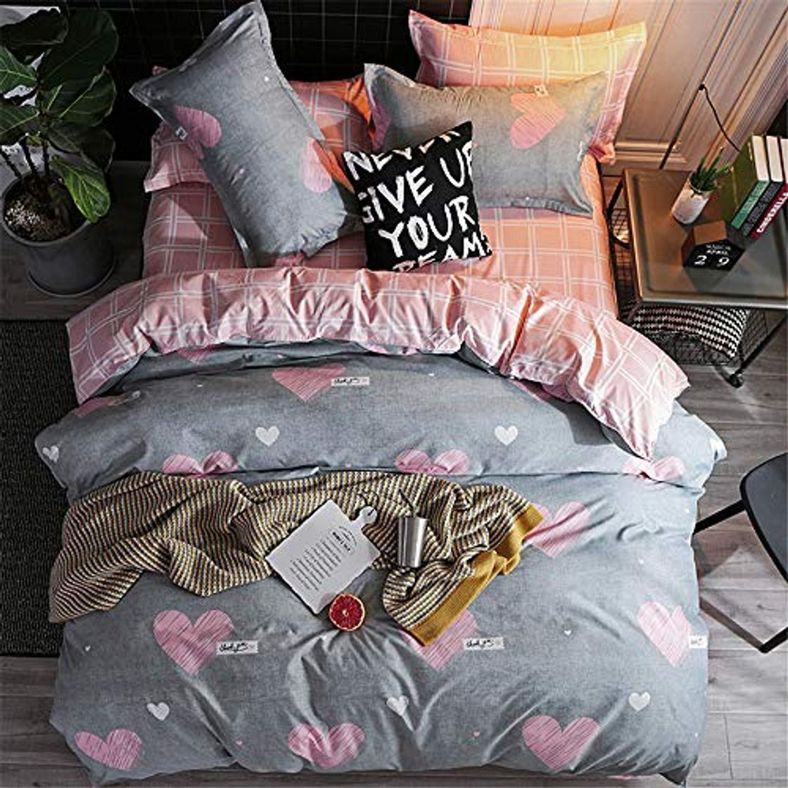 Home Fansu Elegante Juego de Ropa de Cama de 4 Piezas Juego de