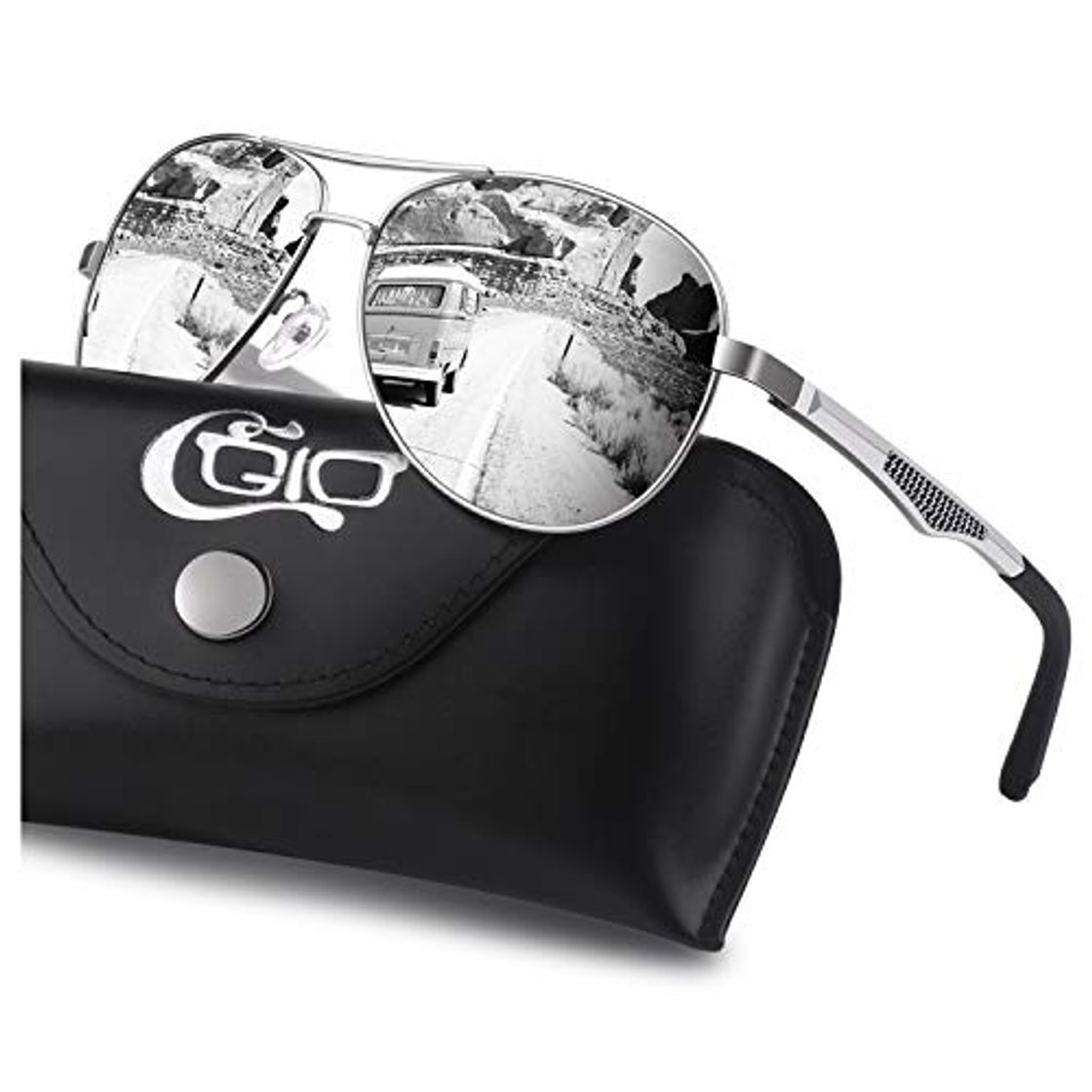 Social CGID GA61 Prima de aleación Al-Mg Pilot gafas de sol polarizadas UV400