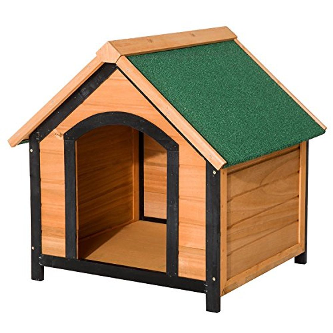 Lugar PawHut Caseta de Madera Maciza para Perro Casa de Perro Impermeable con