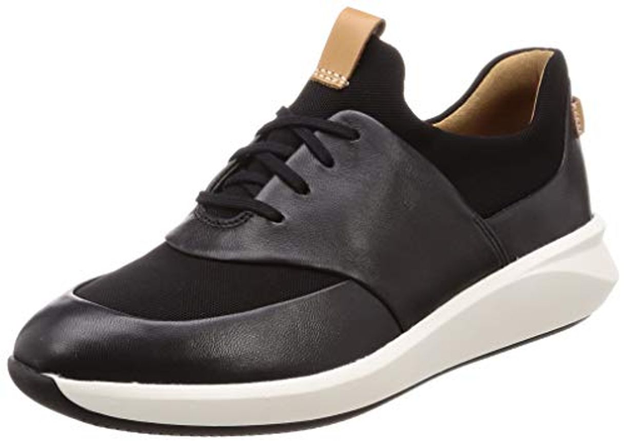 Social Clarks Un Rio Lace, Zapatillas, Negro