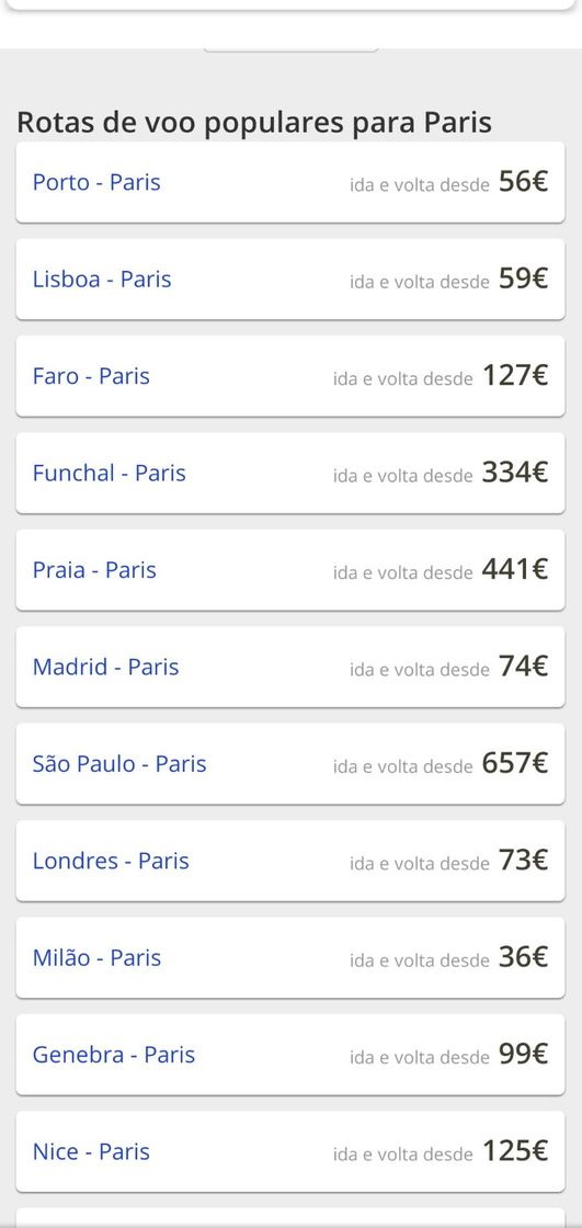 Social Voos para Paris