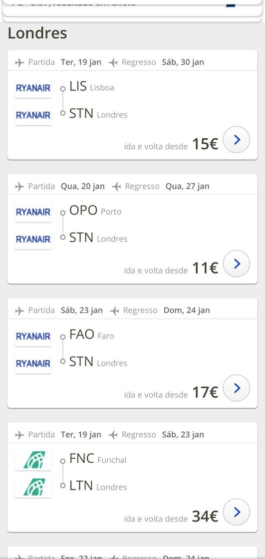 Social Voos para Londres