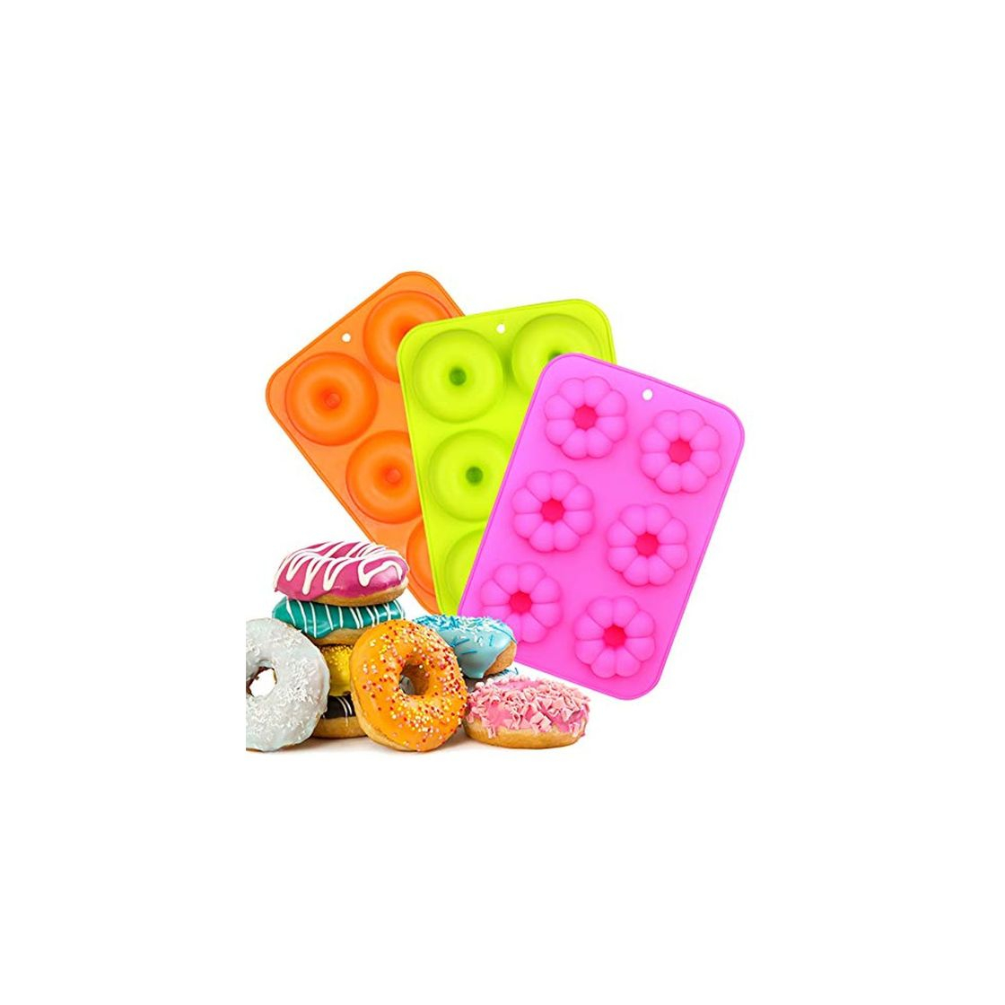 Social EKKONG Moldes de Silicona Donut