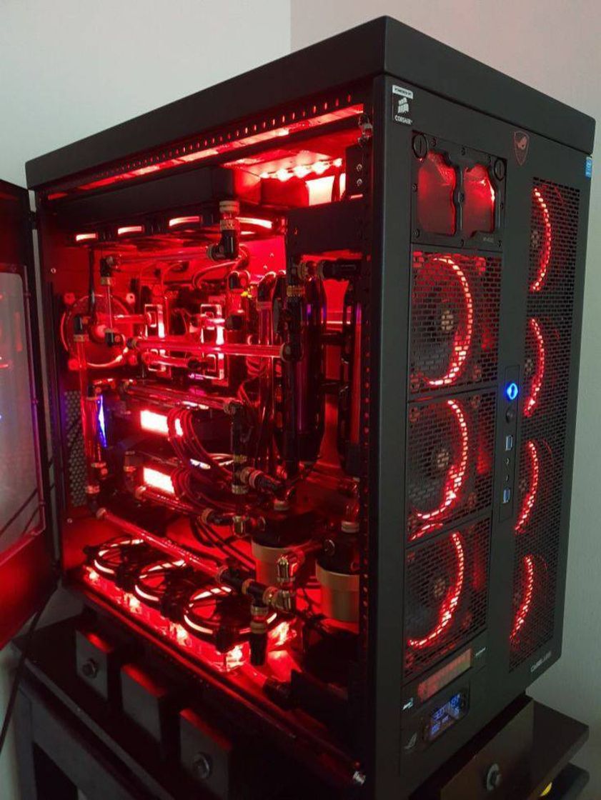 Fashion Gabinete monster red gamer