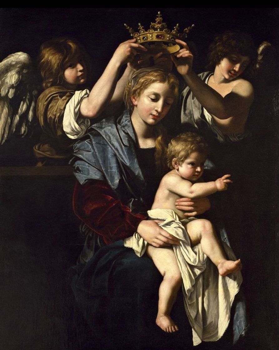 Fashion Virgen and children with angels-Bartolomeo Cavarozzi 