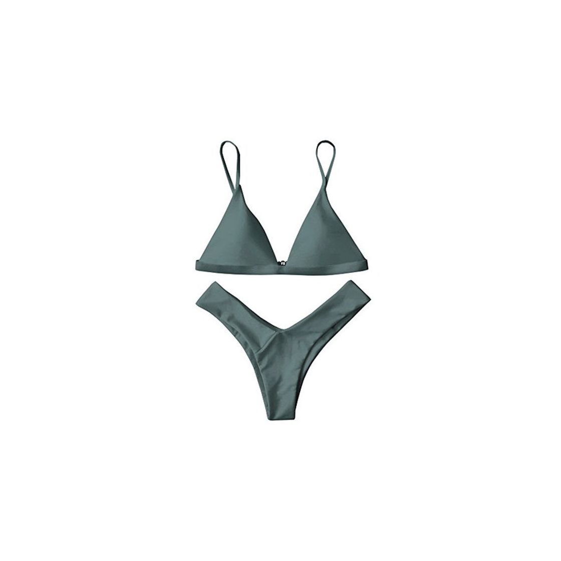 Social ZAFUL Mujer Sólido Tanga Corte Alto Bikini Conjuntos