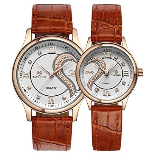 Conjunto de relojes de pulsera románticos para parejas