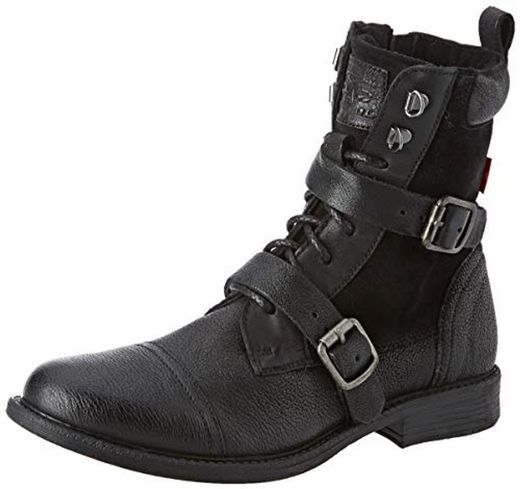 Levi's Maine W TRK, Botas Biker para Mujer, Negro