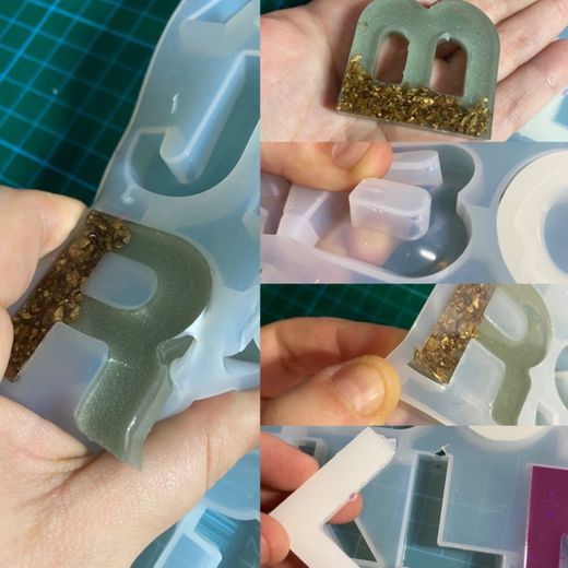 Molde silicona letras 
