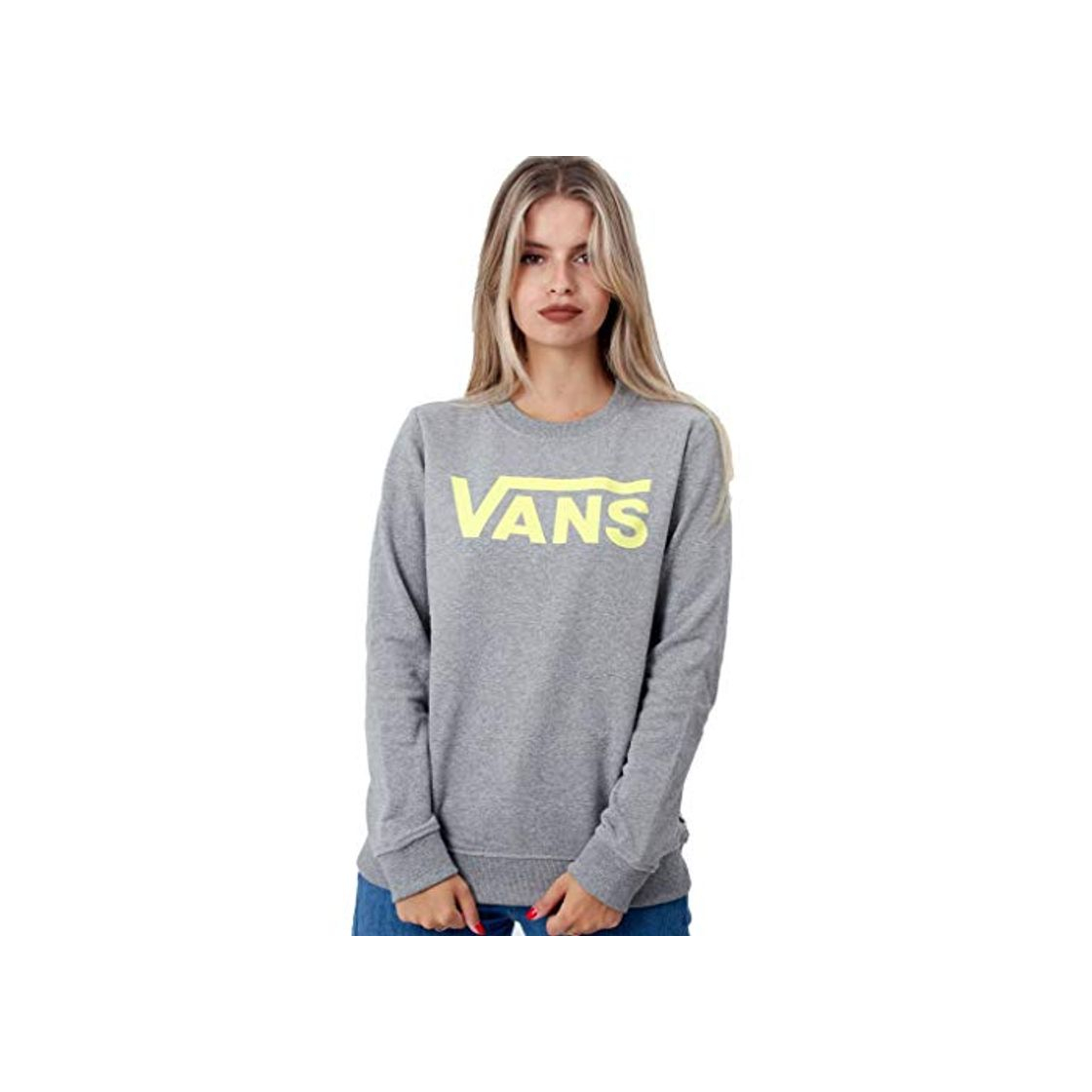 Fashion Vans Classic V Ft Crew Sudadera, Gris