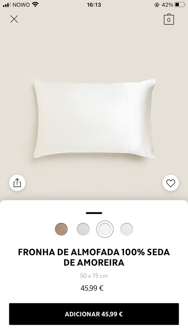 Moda Fronha de seda Zara home