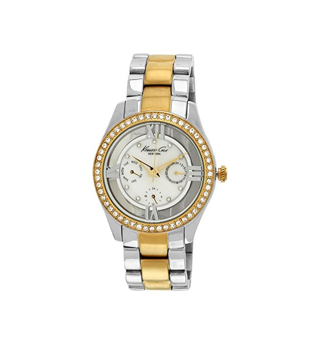 Fashion Kenneth Cole Reloj Cronógrafo para Mujer de Cuarzo con Correa en Acero Inoxidable IKC4904