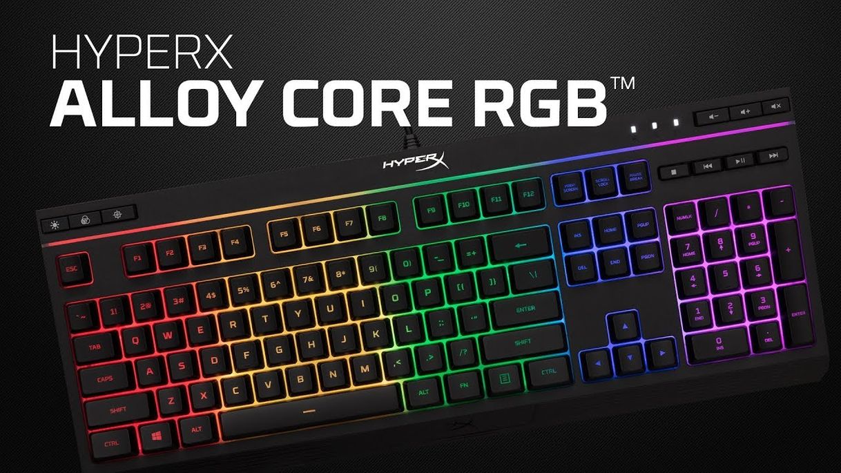 Fashion Teclado Gamer HyperX Alloy Core, RGB, ABNT2 - HX-KB5ME2-BR