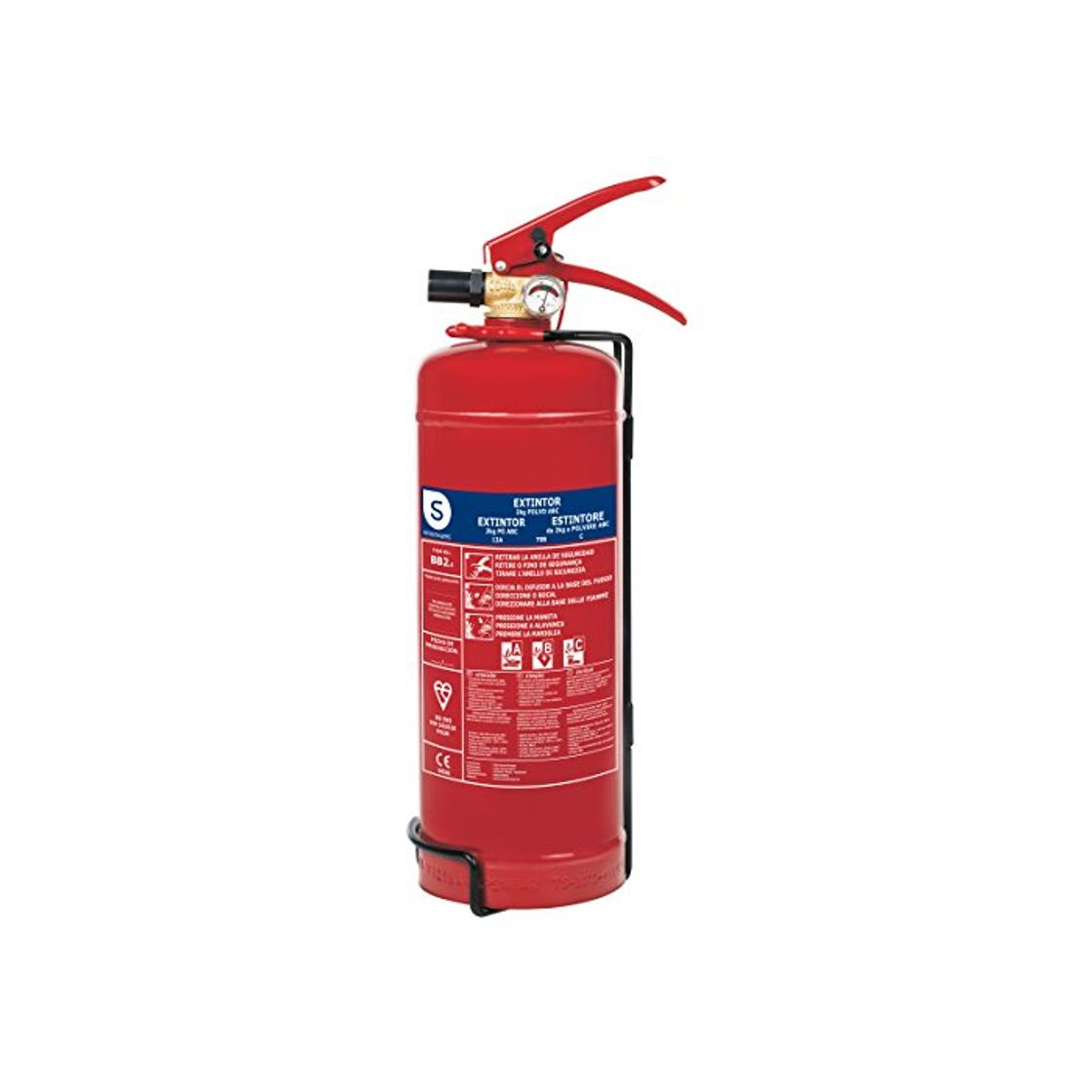 Producto Smartwares FEX-15122 Extintor de Polvo seco, capacidad 2 kg, resistencia al fuego