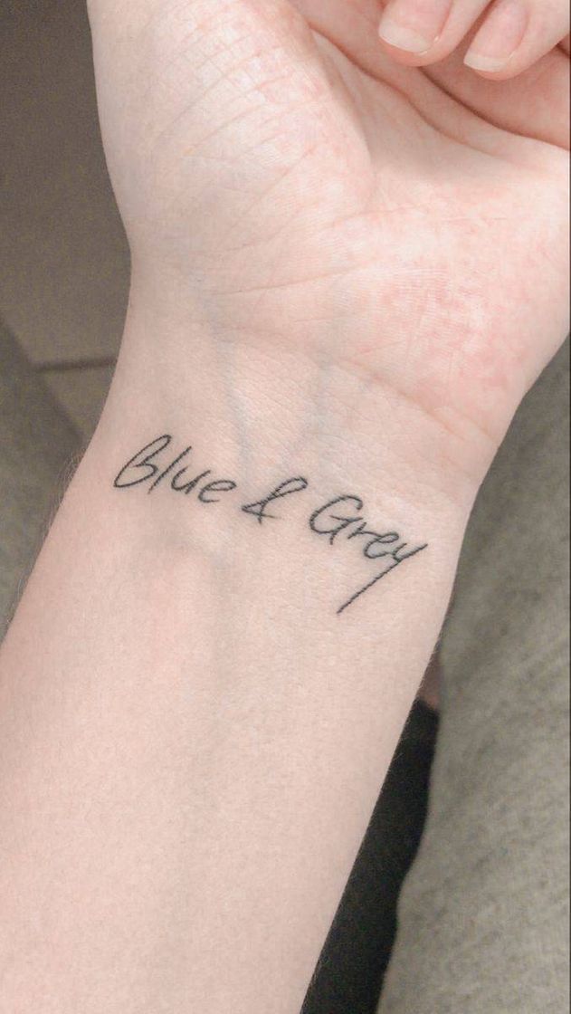 Fashion tattoo blue&grey