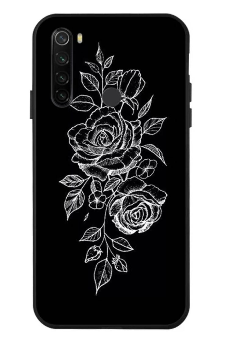 Moda Funda Flores Negra