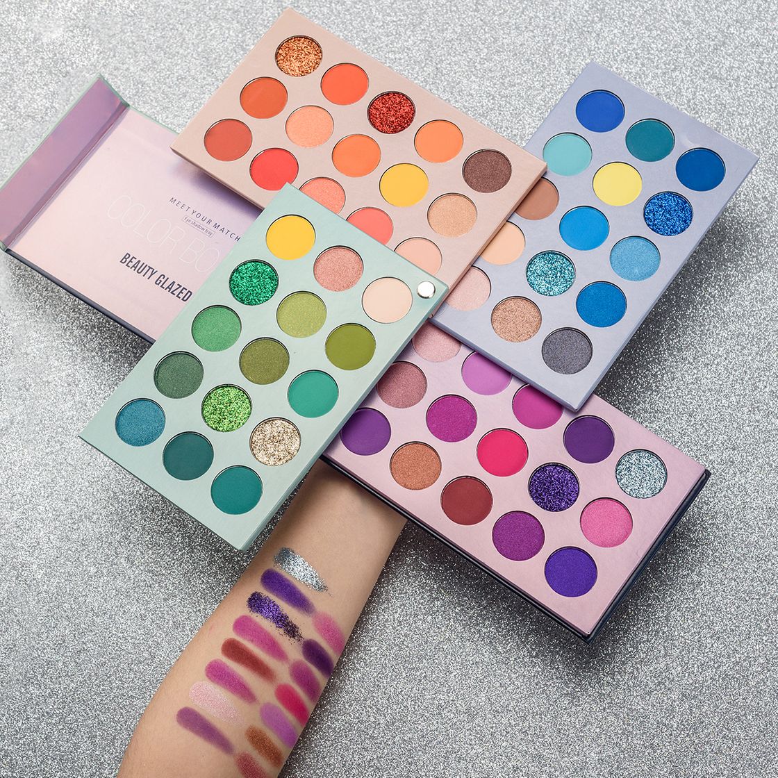 Social Beauty Glazed 60 Color Nuevo maquillaje Paleta de sombras de ojos 4