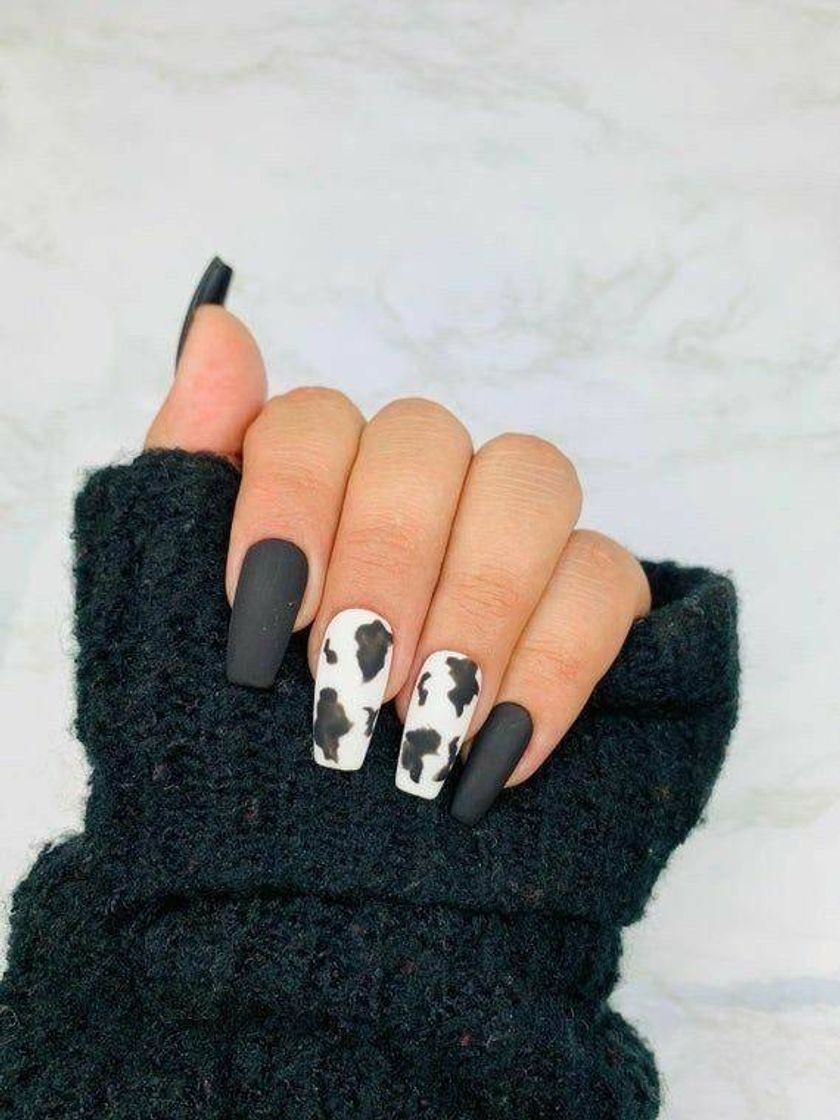 Moda Unhas Estampa de Vaca