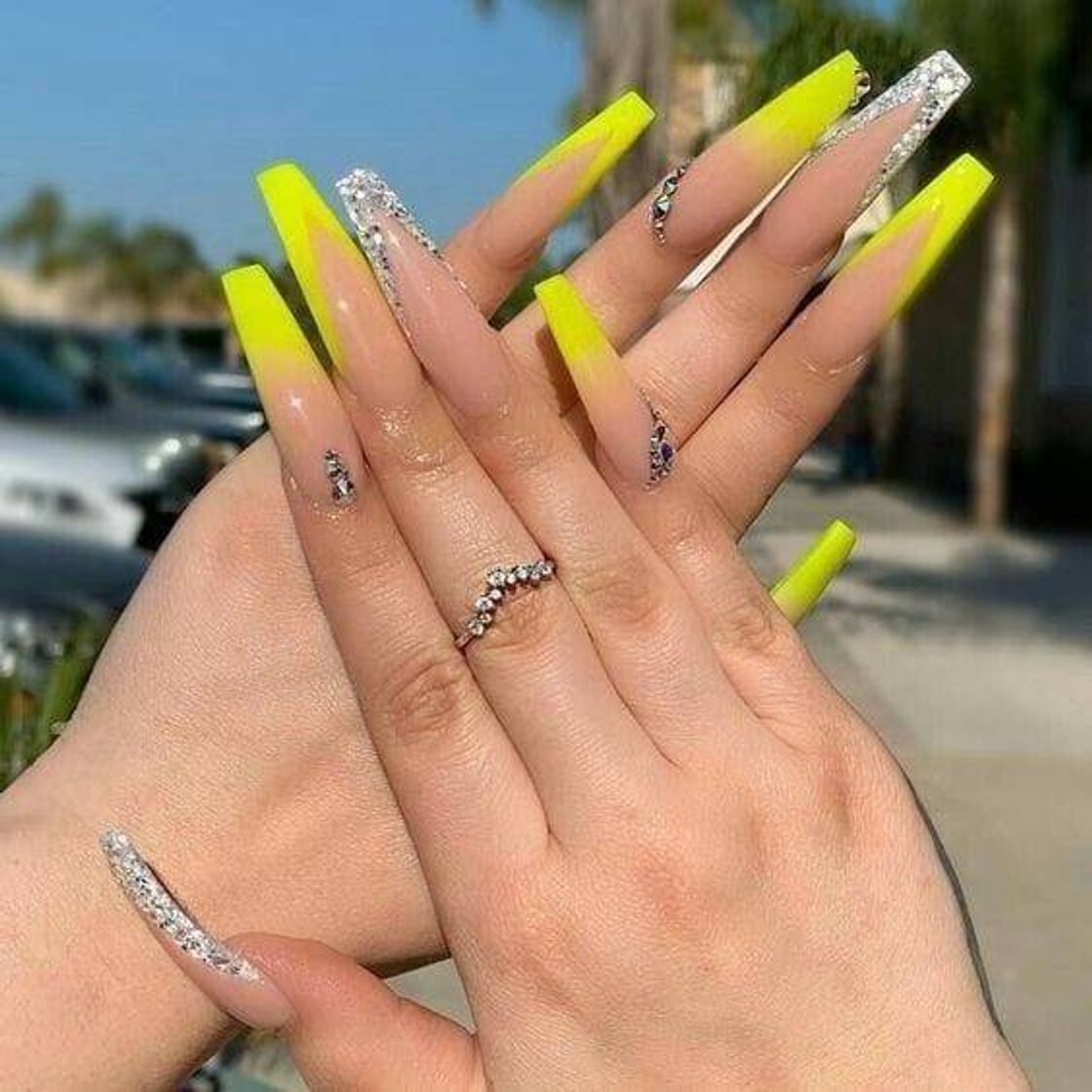 Moda Unhas Verde Limão