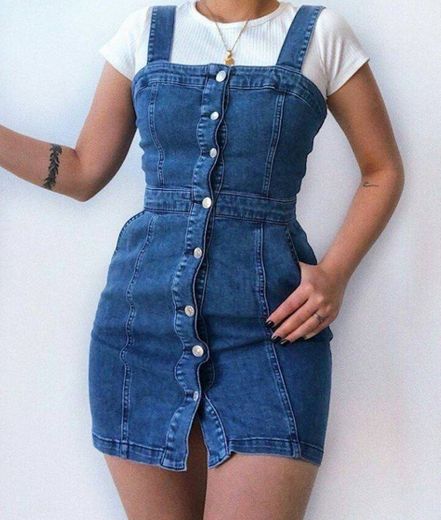 Vestido Jeans de Botões