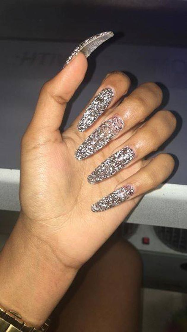 Moda Unhas de Glitter 