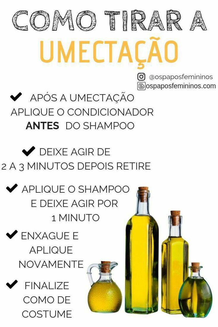 Moda Como retirar a umectação 