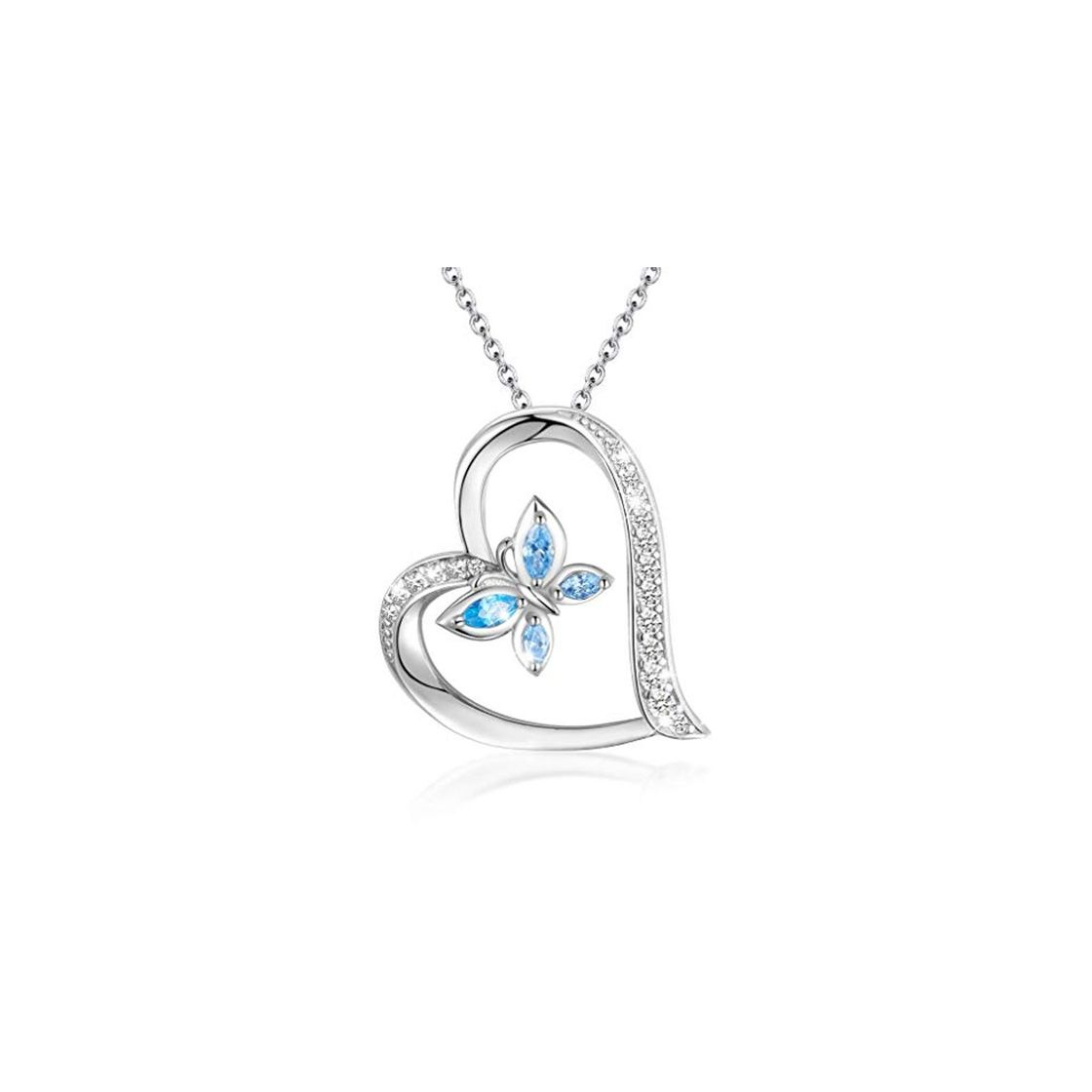 Producto EUDORA Colgante de Mariposa para Collar Corazón Plata de Ley 925