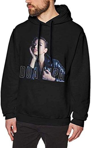 SDTSHOP Dua Lipa - Sudadera con capucha para hombre Negro Negro